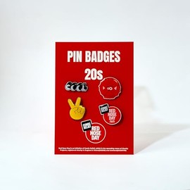 Comic Relief Red Nose Day 2025 20s Collectible Pin Badges - On Behalf of Comic Relief