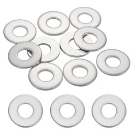 MECCANIXITY 10 Pcs M10 Stainless Steel Flat Washers Round Assortment Parts Spacers Assorted for Screws, Bolts, Plumbing, Automotive, Electrical 10.5mm ID 25mm OD 2mm Thick