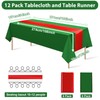 12 Pack 12x108 Inch Satin Table Runner and 84 Inch