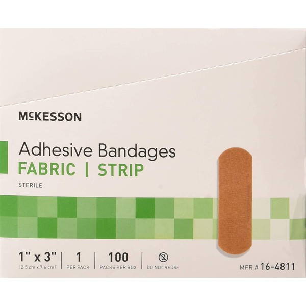 McKesson Performance Bandage Adhesive Fabric Strip, 100 Count (Pack of 2)
