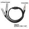 3.5mm to Dual 6.35mm Cable Male to Dual Female Plug