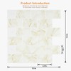 Wallercity Glossy Marble Beige/Yellow Peel and Stick Backsplash for Kitchen