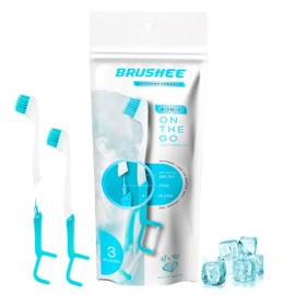 The Evolution of Oral Care Whitening | Prepasted On-The-Go Whitening Toothbrushes | 4-in-1 (Paste + Brush + Floss + Pick) | Individually Wrapped | Disposable | Travel Toothbrushes - (3-Pack)