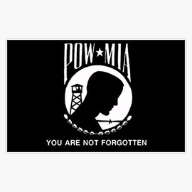 HOF Trading Pow Mia Flag Vinyl Sticker Waterproof Decal Laptop Wall Window Bumper Sticker 5"