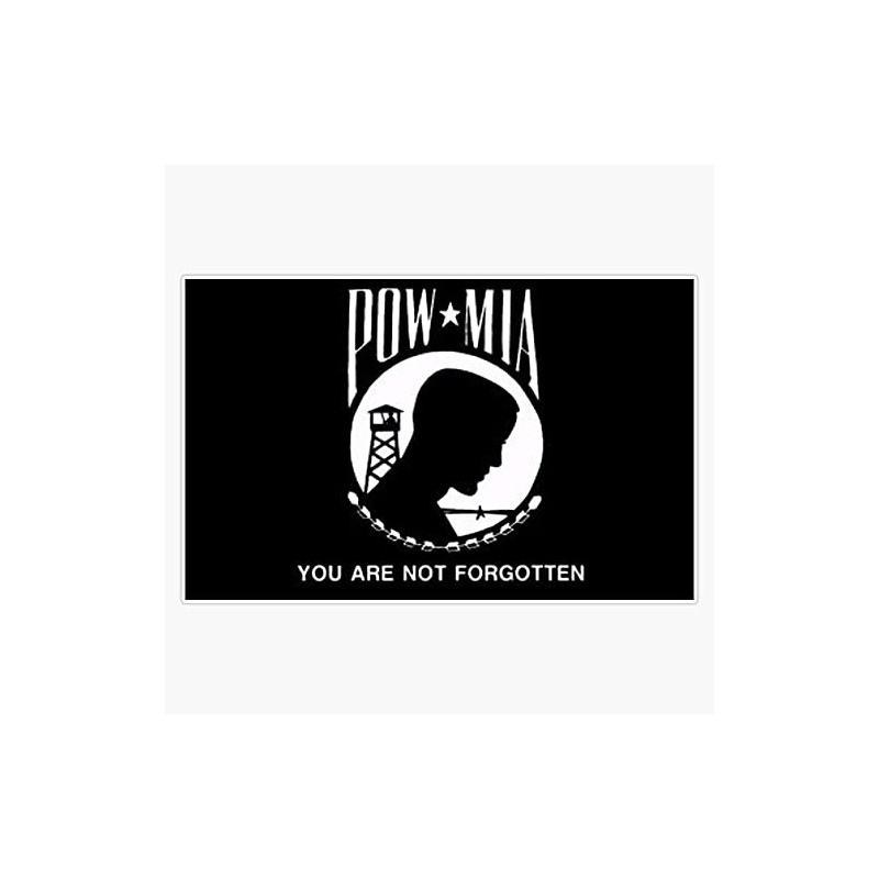 HOF Trading Pow Mia Flag Vinyl Sticker Waterproof Decal Laptop