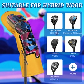 LZFAN Funny Golf Club Head Cover Golf Head Cover Driver Headcover Fairway Wood Headcover Hybrid Golf Blade Mallet Putter Cover
