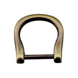 ALLinONE D-Rings Horseshoe U Shape Screw In Shackle D Ring Buckle for DIY Handbag Purse Accessories Straps Belting Leather Craft 18mm (Bronze - 2pcs)