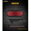 Partsam 6x Oval LED Trailer Tail Lights 10LEDs 6 Inch