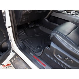 Auto Champ of Texas: All-Weather Floor Mats Heavy Duty Waterproof TPE Liners for 2015-2023 Ford F-150 SuperCrew Cab Raptor (1st and 2nd Row)