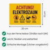 Caution Electric Fence Sign (20 x 13 cm - Set