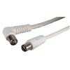 PRO SIGNAL JR9009B/2M WHITE-ROHS TV Aerial Lead, 90 Degree Coax Plug to Straight Coax Plug, 2m White