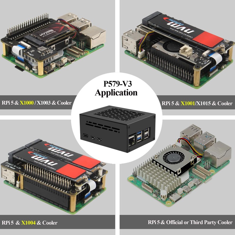 Geekworm Raspberry Pi 5 Case (P579), Compatible with Pi 5