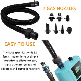 OutdoorMaster Inflatable Sup Pump Adapter Kit, Boat Sup Pump Adapter & Air Hose Kit, Electric Sup Air Pump Accessories, Replacement Parts for Inflatable Boat, Paddle Board, SUP, Board Pack of 8