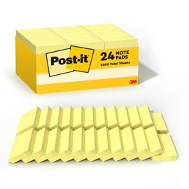 Post-it Favorite - Notas adhesivas, Amarillo canario, 24 almohadillas