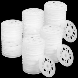Lnrueg 500 Pcs 46mm Plastic Flat Washers, Load Spreading Polypropylene Washers for Fixing and Supporting Rigid Foam Insulation Panels and Sheets, White