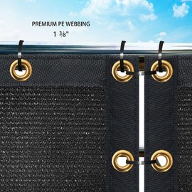 Houssity Black 7' x 23' Fence Privacy Screen Cover Panel Shade Cloth Fabric for Chain Link Fence Patio Pool Driveway Walkway Construction Project Outdoor Events