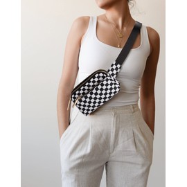 UTO Fanny Pack for Women Crossbody Trendy Fashion Belt Purse Chest Waist Hip Bumbag for Outdoor Shopping Travel Hiking