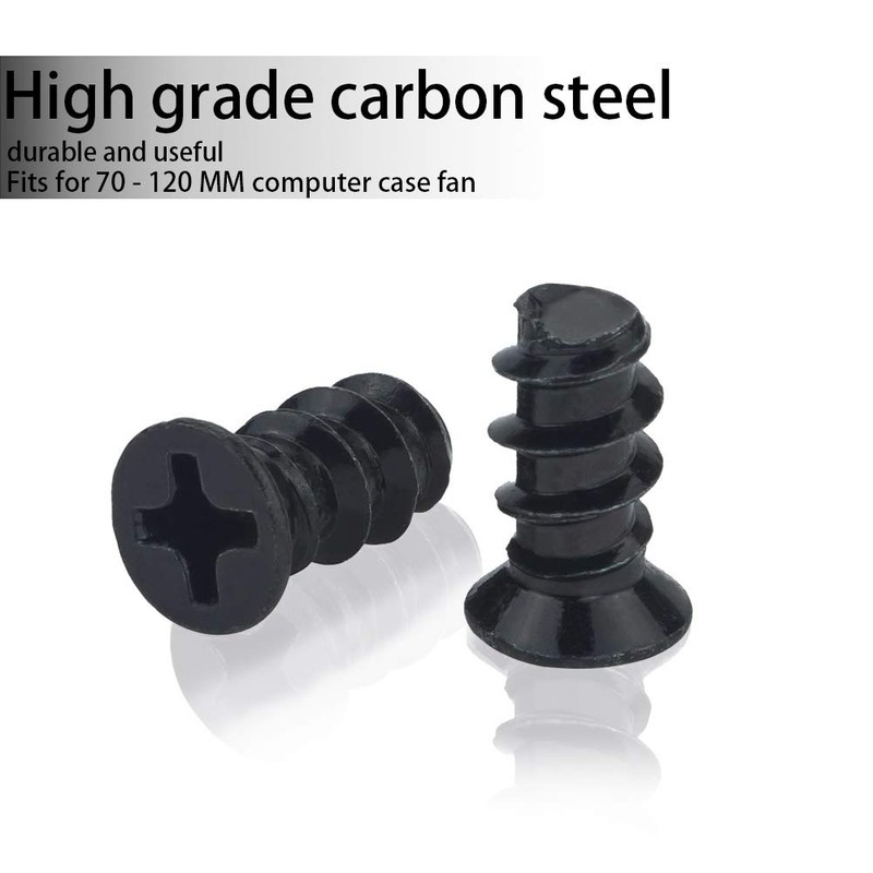 Black Computer Case Fan Screws (50 Pack)