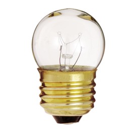 Satco S3795 120V 1/Card Medium Base 7.5-Watt S11 Incandescent Lamp, Gloss White