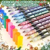 12 Outline Pens Border Double Line Markers Color Pens
