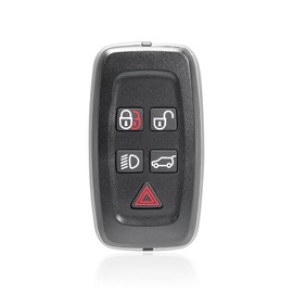 Unifizz Smart Silicone Car Replacement Key Fob Keys Shell Case Black 5 Buttons for Land for Rover 2010 - 2015