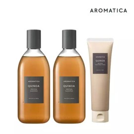 Aromatica [아로마티카] 헤어 단백질 케어 퀴노아 프로틴 샴푸 트리트먼트 기획 Aromatica Quinoa Protein Shampoo and Treatment Set