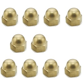 M4 Solid Brass Acorn Dome Cap Nuts DIN1587(Pack of 10)