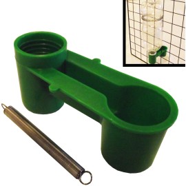 Rite Farm Products 1 PC SODA POP WATER BOTTLE BIRD DRINKER CUP & SPRING QUAIL DOVE CHICKEN PIGEON