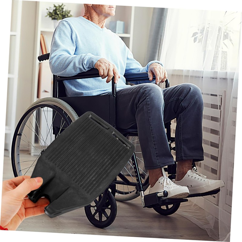 SAFIGLE Universal Wheelchair Footrest Pads Thick Plastic Elevating Pedals 1
