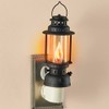 Collections Etc Lantern with Realistic Flame Night Light