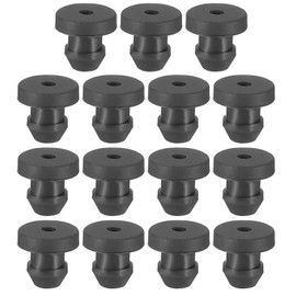 PATIKIL 5mm / 3/16 Inch Drill Hole,1/8 Inch ID Rubber Grommets, 15Pcs Top Hat Grommet for Wiring Eyelet Ring Gasket Automotive Firewall Cable Hole Plugs Wires Protection, Black