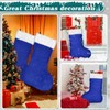 zzhxkjhky 4 Packs 45” Jumbo Christmas Stockings Giant Christmas Blue