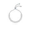 Ted Baker Isabela Crystal Baguette Adjustable Bracelet For Women (Silver/Crystal)