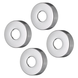 sourcing map 4pcs Shower Arm Flange 60mm/2.4" OD Escutcheon Plate Stainless Steel Round Plumbing Cover Plates for 25mm/1" Dia Water Pipe Faucet Home Decoration Accessories, Silver Tone