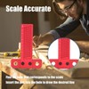 Woodworking Scriber T Square Ruler 100mm Aluminum Alloy Hole Positioning