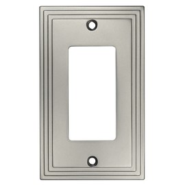Cosmas 25000-SN Satin Nickel Single GFI/Decora Rocker Wall Switch Plate Switchplate Cover