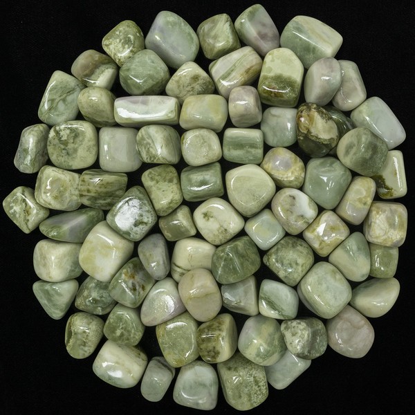 Crocon Serpentine Tumbled Stones and Crystals Bulk Natural Crystal Kit