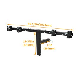 KUAFU Double Trash Can Hauler Adjustable Trailer Can Hitch Compatible with Truck Golf Cart UTV ATV Trailer Dual Trash Can Towing Hitch Garbage Transporter Hauler with 2" Receiver