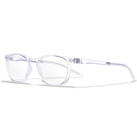 ROKA Cade Ultra-Lightweight Rectangular Frame Readers - Clear Frame - 1x Magnification