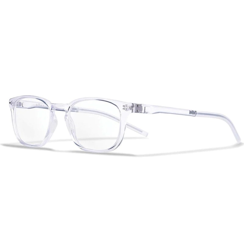 ROKA Cade Ultra-Lightweight Rectangular Frame Readers - Clear Frame -
