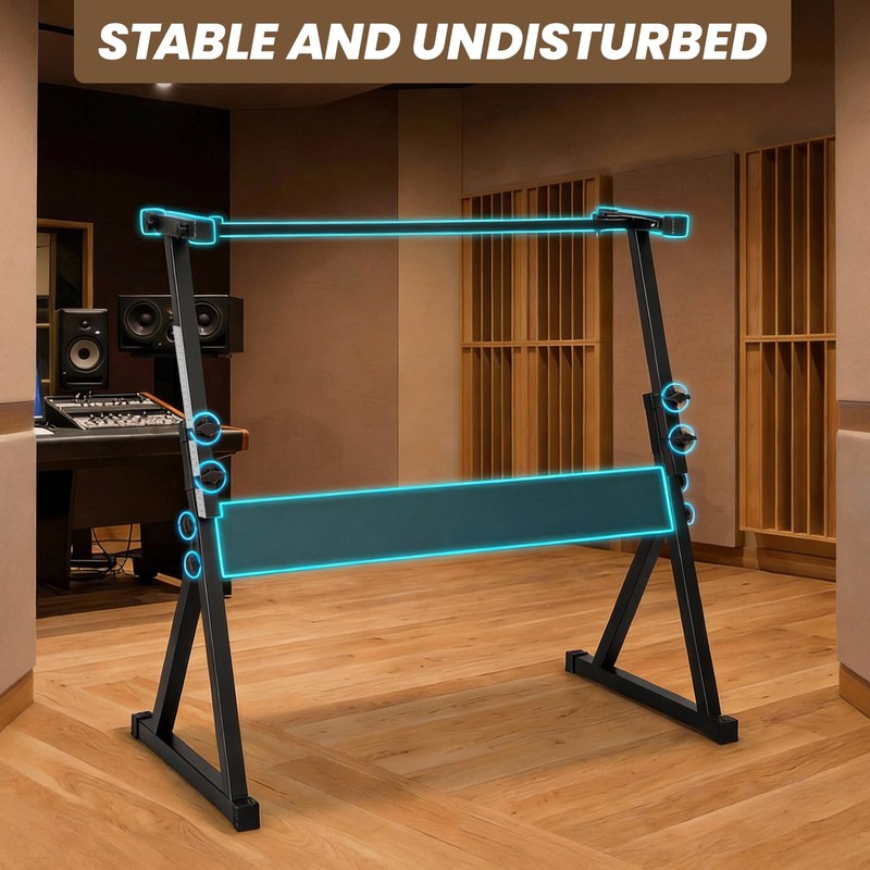 tipatyard Piano Keyboard Stand - Z Style Adjustable and Professional