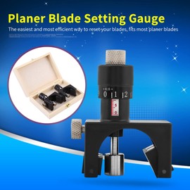 Planer Blade Setter, Magnetic Planer Knife Setting Jig Adjustable Wood Vernier Jointer Blades Gauge Depth Adjustment High Effective Versatile Accurate Resetting Calibration Woodworking Tool 2PCS