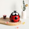 SOCOSY Ceramic Ladybug Sugar Bowl with Lid, Sugar Container, Sugar