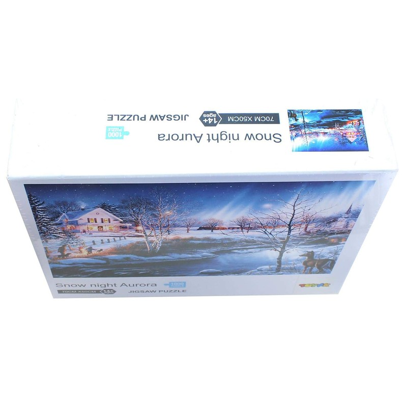 Snow Night Aurora 1000 Piece Jigsaw Puzzle