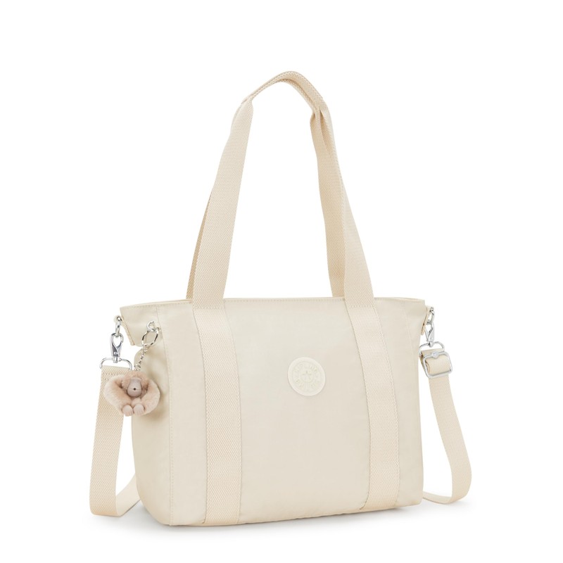 Kipling ASSENI S Small tote, Totes, Beige Pearl (White)