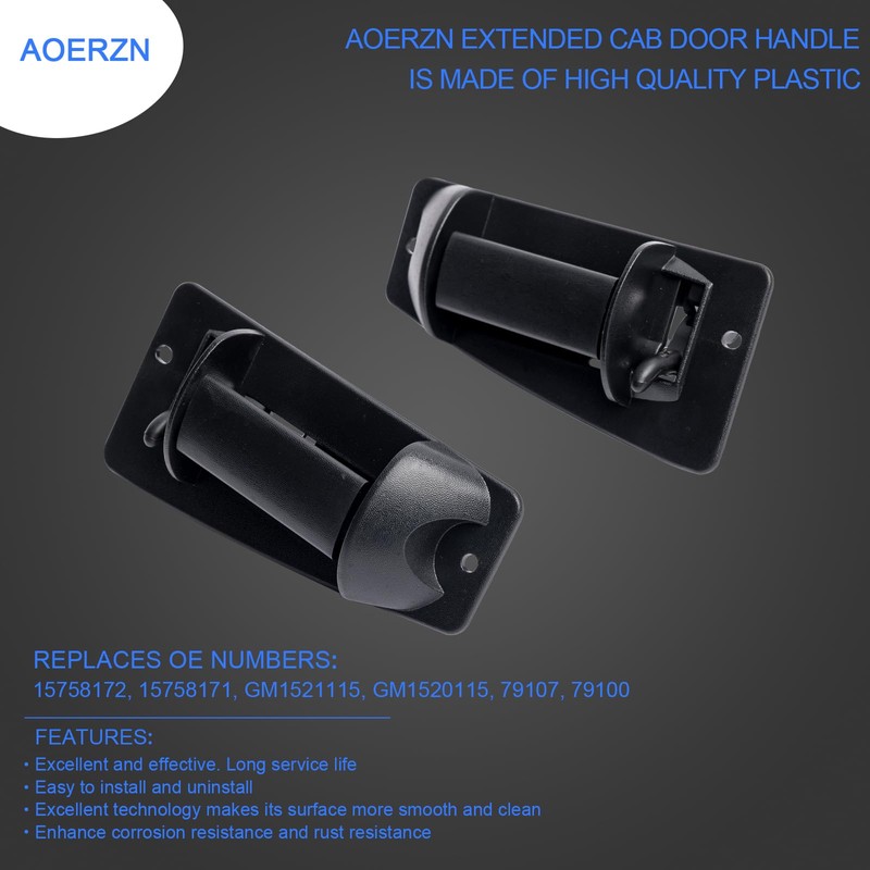 Aoerzn Premium Extended Cab Door Handle Rear Left Driver and