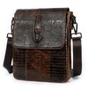 NIUCUNZH Leather Flap Messenger Bag for Men Small Crossbody Shoulder