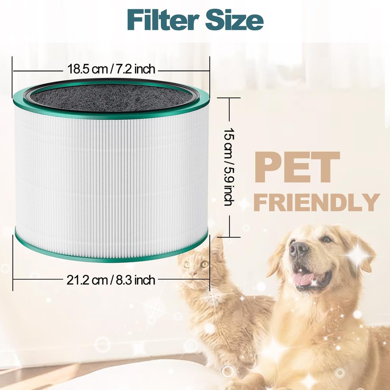 HEPA Filter Replacement Compatible with Dyson HP01 HP02 HP03 DP01