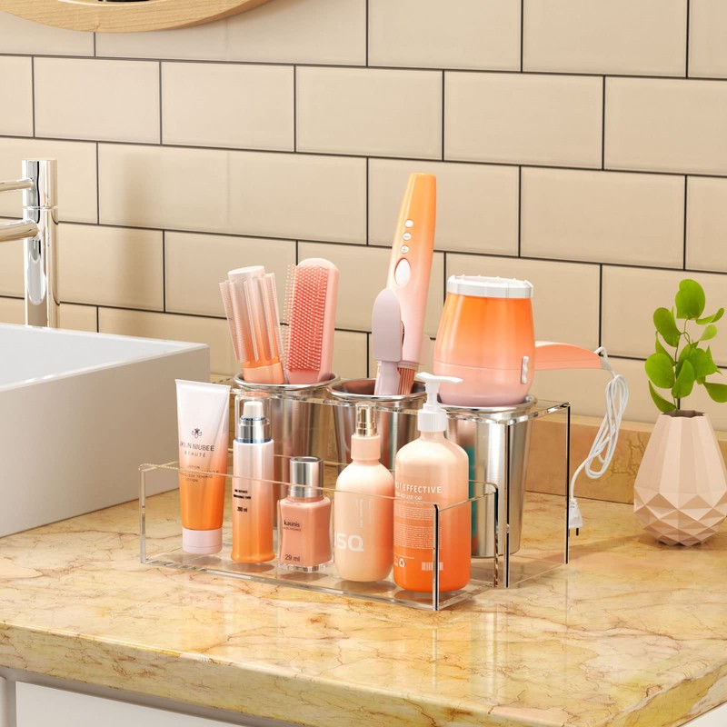 NIUBEE Hair Tool Organizer, Acrylic Hair Dryer and Styling Holder,