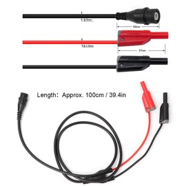 BNC Male to Safety Banana Plug, P1204 50Ω 500V / 5A 5mm Coaxial Cable Test Cable for Oscilloscopes (100cm)